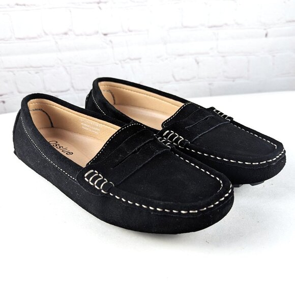 Osslue Black Suede Loafers 7.5 - Picture 1 of 11